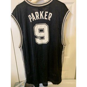 Reebok Tony Parker‎ NBA Men’s Sz 2XL San Antonio Spurs Jersey No 9 Black